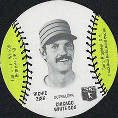 1977 Burger Chef Fun Meal Discs #NNO Richie Zisk Front