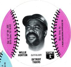 1977 Burger Chef Fun Meal Discs #NNO Willie Horton Front