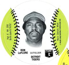 1977 Burger Chef Fun Meal Discs #NNO Ron LeFlore Front