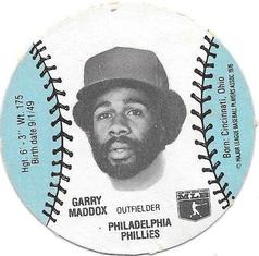1977 Burger Chef Fun Meal Discs #NNO Garry Maddox Front