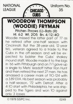 1978 SSPC 270 #249 Woodie Fryman Back