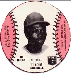 1979 Wiffle Ball Discs #NNO Lou Brock Front