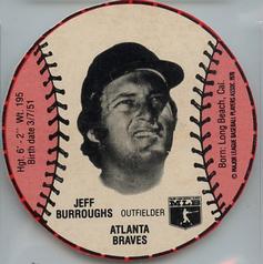 1979 Wiffle Ball Discs #NNO Jeff Burroughs Front