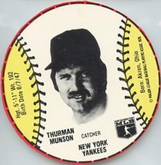 1979 Wiffle Ball Discs #NNO Thurman Munson Front