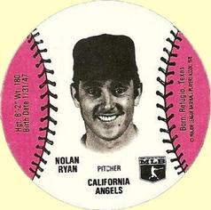 1979 Wiffle Ball Discs #NNO Nolan Ryan Front