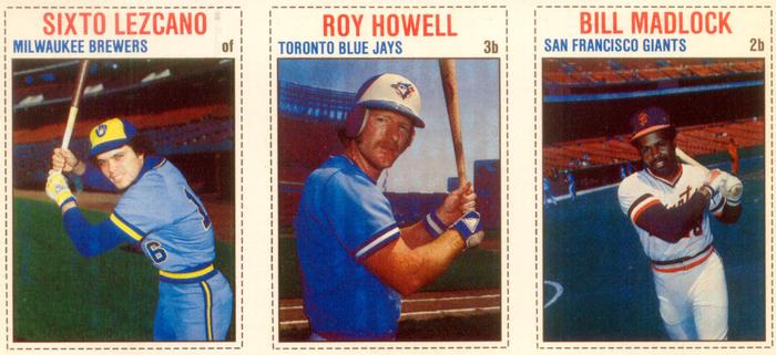 1979 Hostess - Panels #136-138 Sixto Lezcano / Roy Howell / Bill Madlock Front