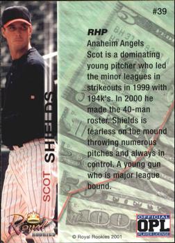2001 Royal Rookies Futures #39 Scot Shields Back