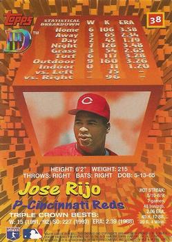 1995 Topps DIII #38 Jose Rijo Back