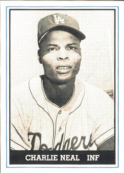 1980 TCMA 1959 Los Angeles Dodgers Black & White #021 Charlie Neal Front