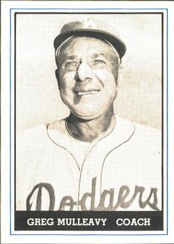 1980 TCMA 1959 Los Angeles Dodgers Black & White #027 Greg Mulleavy Front