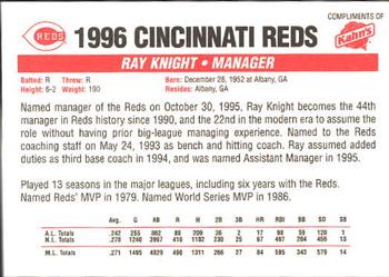 1996 Kahn's Cincinnati Reds #NNO Ray Knight Back