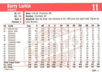 1998 Kahn's Cincinnati Reds #NNO Barry Larkin Back