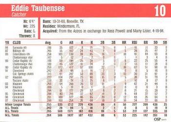 1998 Kahn's Cincinnati Reds #NNO Eddie Taubensee Back