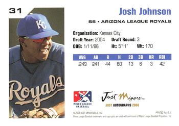 2006 Just Autographs #31 Josh Johnson Back