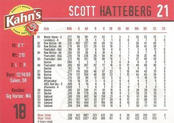 2006 Kahn's Cincinnati Reds #NNO Scott Hatteberg Back