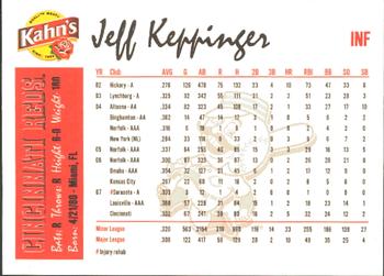 2008 Kahn's Cincinnati Reds #NNO Jeff Keppinger Back