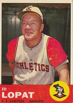 1963 Topps #23 Ed Lopat Front