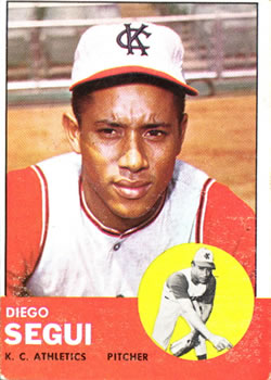 1963 Topps #157 Diego Segui Front