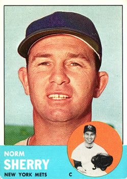 1963 Topps #316 Norm Sherry Front