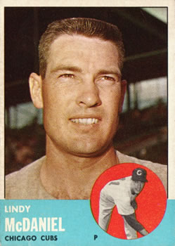 1963 Topps #329 Lindy McDaniel Front
