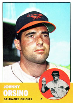 1963 Topps #418 Johnny Orsino Front