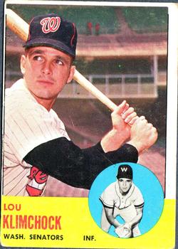 1963 Topps #542 Lou Klimchock Front