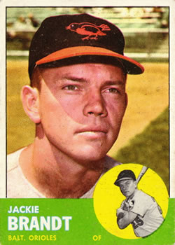 1963 Topps #65 Jackie Brandt Front