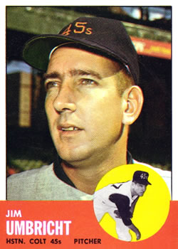 1963 Topps #99 Jim Umbricht Front