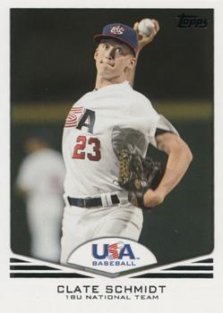 2011 Topps USA Baseball #USA-58 Clate Schmidt Front