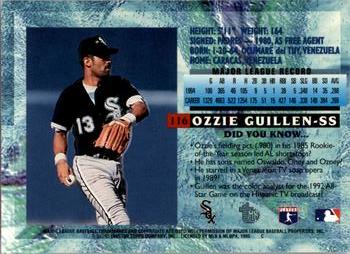 1995 Topps Embossed #116 Ozzie Guillen Back