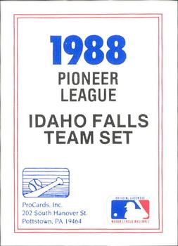 1988 ProCards #NNO Idaho Falls Braves Checklist Front