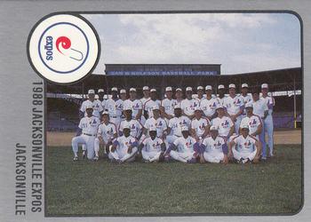 1988 ProCards #993 Jacksonville Expos Team Photo Front