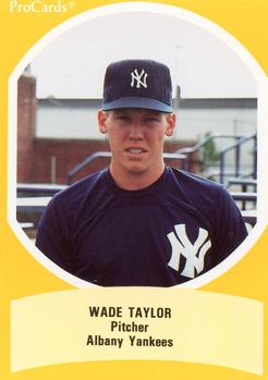 1990 ProCards Eastern League All-Stars #EL12 Wade Taylor Front