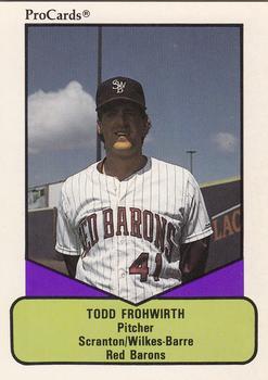 1990 ProCards AAA #296 Todd Frohwirth Front