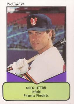 1990 ProCards AAA #46 Greg Litton Front