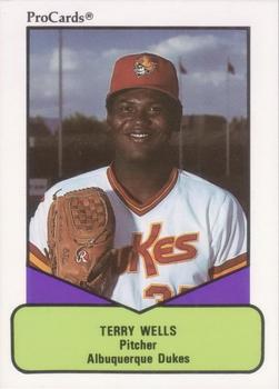 1990 ProCards AAA #67 Terry Wells Front