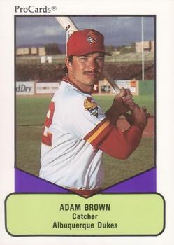 1990 ProCards AAA #68 Adam Brown Front