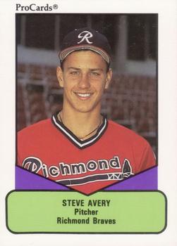 1990 ProCards AAA #397 Steve Avery Front