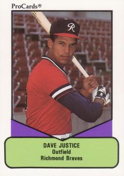 1990 ProCards AAA #418 Dave Justice Front