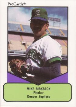 1990 ProCards AAA #642 Mike Birkbeck Front