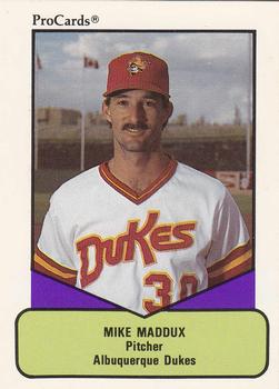 1990 ProCards AAA #62 Mike Maddux Front