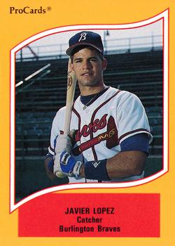 1990 ProCards A and AA #132 Javy Lopez Front