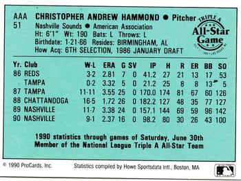 1990 ProCards Triple A All-Stars #AAA51 Chris Hammond Back
