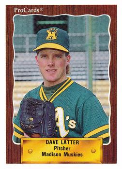 1990 ProCards #2264 Dave Latter Front