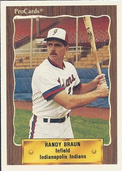 1990 ProCards #283 Randy Braun Front