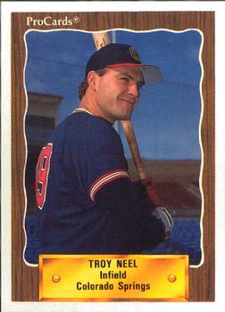 1990 ProCards #45 Troy Neel Front
