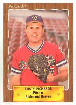 1990 ProCards #259 Rusty Richards Front