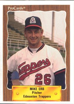1990 ProCards #513 Mike Erb Front