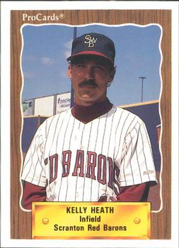1990 ProCards #605 Kelly Heath Front