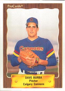 1990 ProCards #645 Dave Burba Front